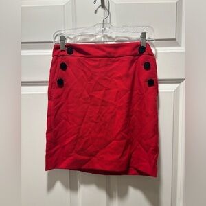 Loft Red Pencil Skirt​​​​​​​​